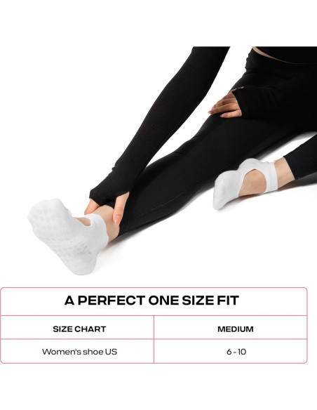 Calcetines de Pilates CoolMate Antideslizantes para Mujeres - 4 Pares