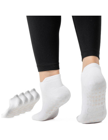 Calcetines de Pilates CoolMate Antideslizantes para Mujeres - 4 Pares