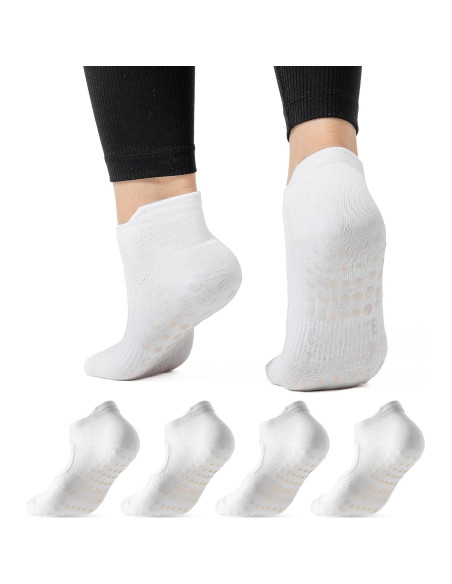 Calcetines de Pilates CoolMate Antideslizantes para Mujeres - 4 Pares