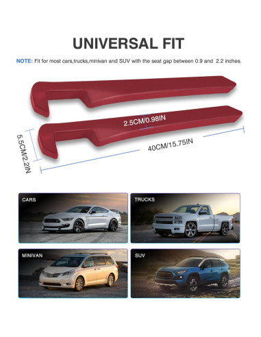 Relleno Espacio Asientos Coche Homaupt Rojo Universal 7.87 cm