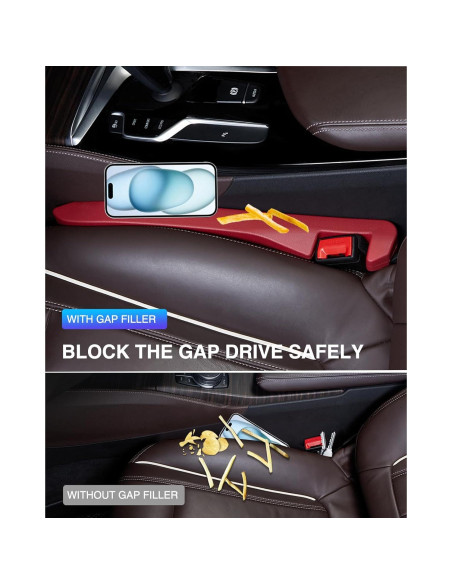 Relleno Espacio Asientos Coche Homaupt Rojo Universal 7.87 cm