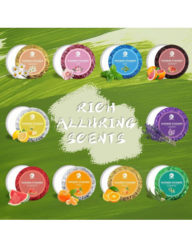 Bombas de Ducha Aromaterapia MR MIRYE - 10 Fragancias Naturales