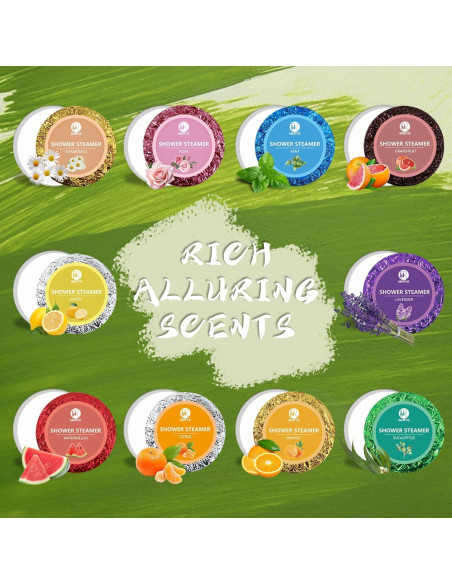 Bombas de Ducha Aromaterapia MR MIRYE - 10 Fragancias Naturales