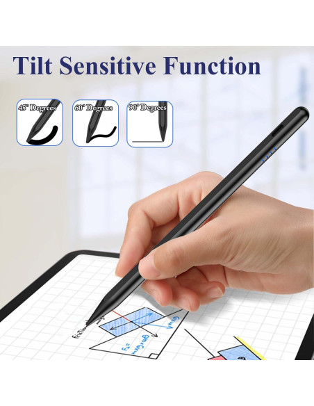 Lápiz Stylus Kenkor para iPad 2018-2025, Negro, Rechazo de Palma