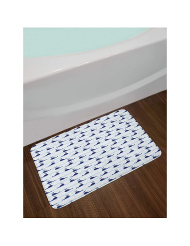Alfombra de baño Ambesonne 76x50 cm Antideslizante Océano