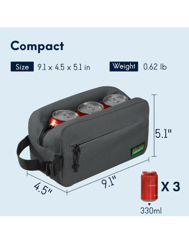 Bolsa de Refrigerio Congelable Haimont Gris 3L Aislada