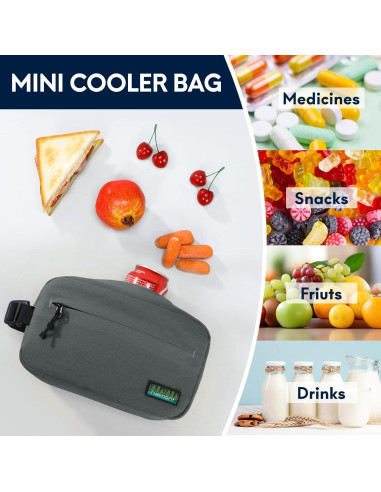 Bolsa de Refrigerio Congelable Haimont Gris 3L Aislada