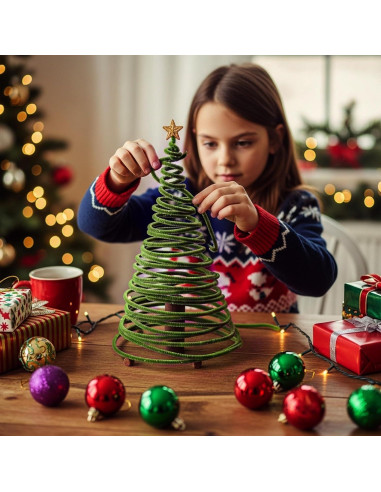 Caydo 100 Limpiapipas Verde Militar 6mm x 30.5cm Manualidades