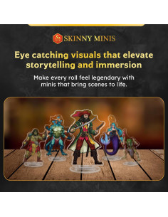 Conjunto de Miniaturas Planas Acrílicas 7 Mares D&D - 35 Figuras 2