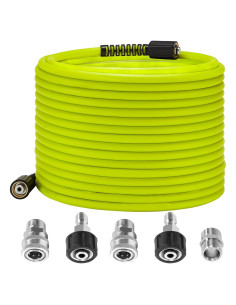 M MINGLE Manguera de Lavadora a Presión 15.24m M22 14mm 3600PSI