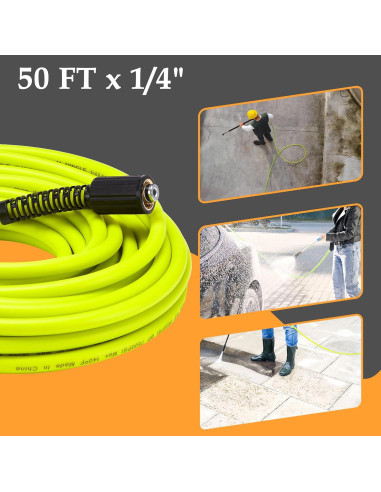 M MINGLE Manguera de Lavadora a Presión 15.24m M22 14mm 3600PSI