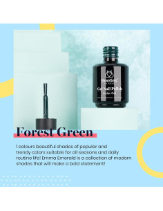 Esmalte de Uñas en Gel Beetles Verde Esmeralda 15ml 2