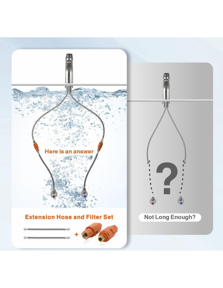 Filtro de Agua RULIA con Manguera de Extensión 2 Piezas
