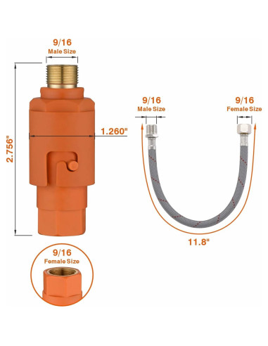 Filtro de Agua RULIA con Manguera de Extensión 2 Piezas