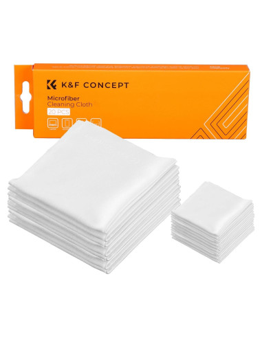 Paquete de 20 Paños de Microfibra K&F Concept 15x15cm