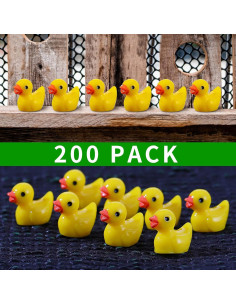 200 Mini Patos de Resina Amarillos Ekisemio para Manualidades 2