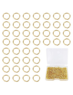 Anillas de Salto Abiertas CREATZONE 6mm Baño de Oro 600pcs