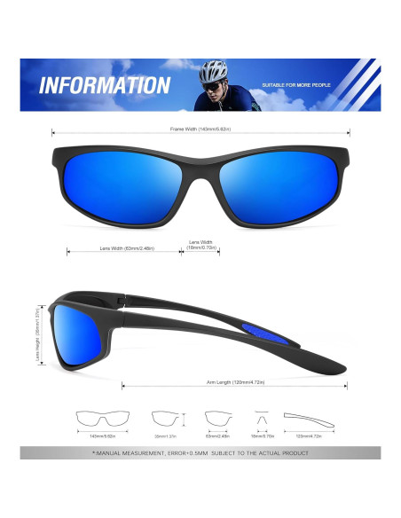 Gafas de Sol KALIYADI Polarizadas para Hombres UV