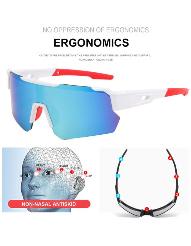 Gafas Deportivas ZJMZZM Tyj Polarizadas UV400 Unisex