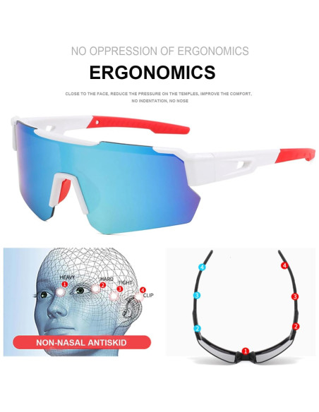 Gafas Deportivas ZJMZZM Tyj Polarizadas UV400 Unisex