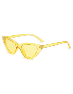 Gafas de sol retro de ojo de gato para mujeres - Amarillo claro