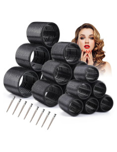 Juego de 26 Rulos Térmicos Cerámica XN con Clips Acero Negro