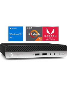 HP EliteDesk 705 G4 Mini PC AMD Ryzen 5 Pro 8GB RAM 256GB SSD 2