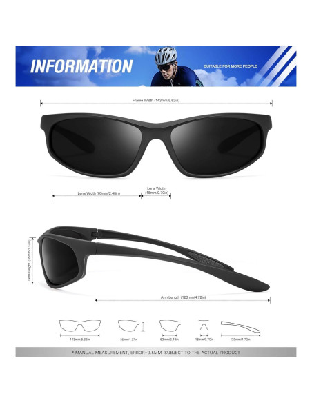 Gafas de Sol KALIYADI Polarizadas para Hombres UV