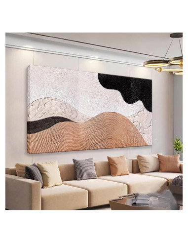 Arte de Pared Abstracto Suconvng 50x100cm Lienzo Marrón