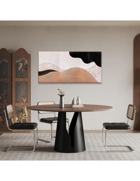 Arte de Pared Abstracto Suconvng 50x100cm Lienzo Marrón