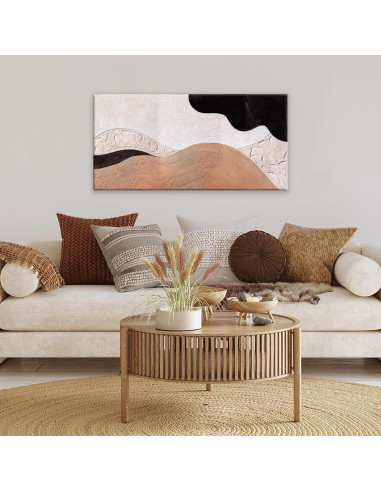 Arte de Pared Abstracto Suconvng 50x100cm Lienzo Marrón