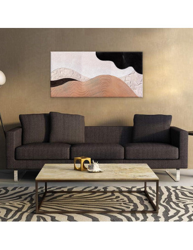 Arte de Pared Abstracto Suconvng 50x100cm Lienzo Marrón