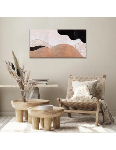 Arte de Pared Abstracto Suconvng 50x100cm Lienzo Marrón