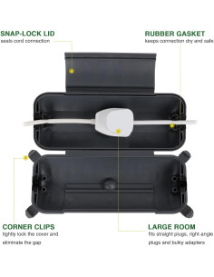Cubierta de Seguridad Impermeable Flemoon para Enchufes Exteriores 2