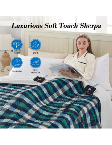 Manta Eléctrica Westinghouse Queen 213x229 cm 10 Niveles Verde