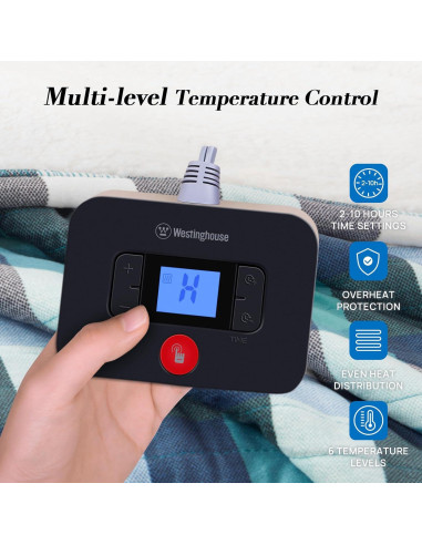 Manta Eléctrica Westinghouse Queen 213x229 cm 10 Niveles Verde