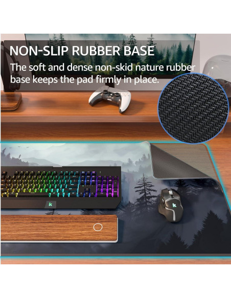 Almohadilla de Ratón KTRIO XXL Bosque Nublado 80x40 cm