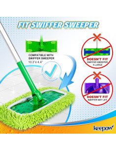 Paños de Mopa Reutilizables KEEPOW para Swiffer - 4 Unidades 2