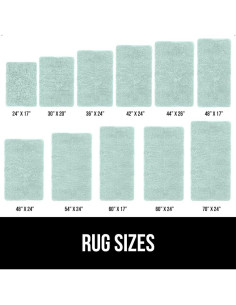 Alfombra de Baño Gorilla Grip 60x24 cm Chenille Azul Mar 2