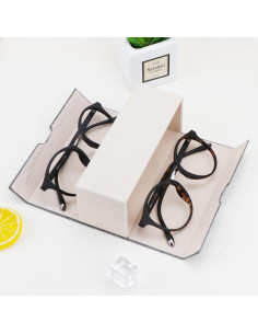 Estuche para Gafas LifeArt Duro Plegable PU Gris 2