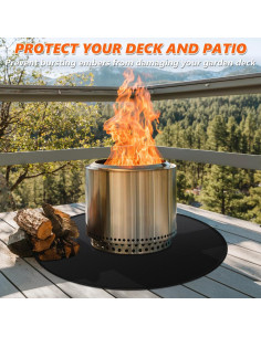 Alfombrilla a Prueba de Fuego Huchiz 48" Redonda para Fogata 2