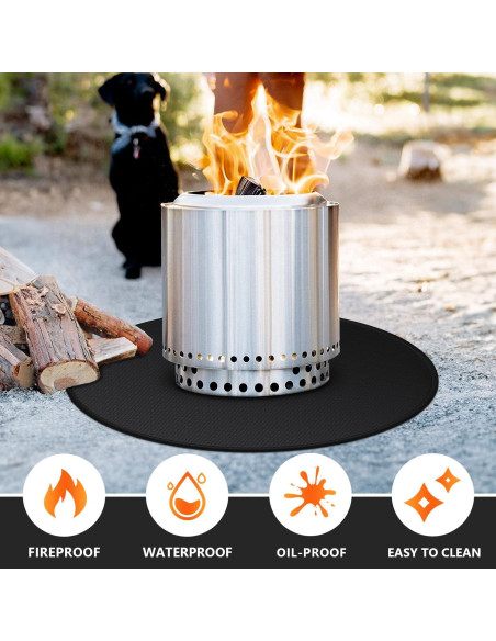 Alfombrilla a Prueba de Fuego Huchiz 48" Redonda para Fogata