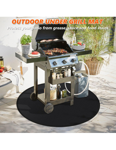 Alfombrilla a Prueba de Fuego Huchiz 48" Redonda para Fogata