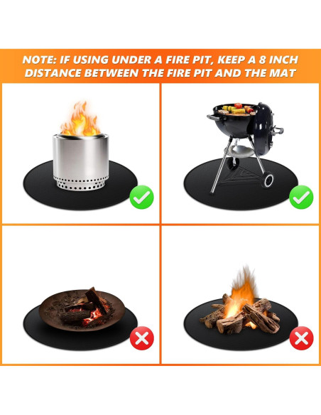 Alfombrilla a Prueba de Fuego Huchiz 48" Redonda para Fogata