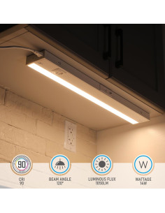 Iluminación LED Bajo Gabinete TORCHSTAR 55.88 cm 14W 1050LM 2