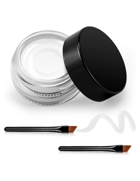 Lápiz de Ojos en Gel Erinde 04 Blanco Impermeable con Pinceles