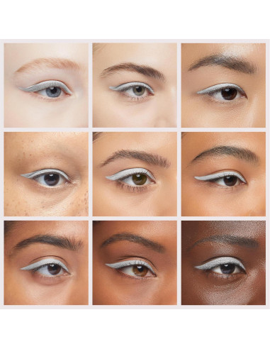 Lápiz de Ojos en Gel Erinde 04 Blanco Impermeable con Pinceles