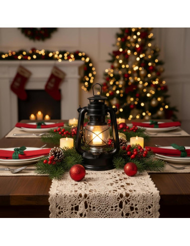 Lámpara de Huracán LED Vintage Hortsun 20.32cm 2 Pcs