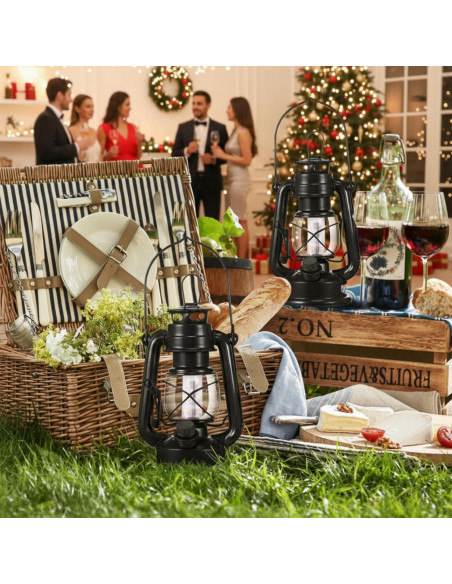 Lámpara de Huracán LED Vintage Hortsun 20.32cm 2 Pcs