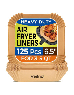 125 Forros de Papel para Freidora de Aire Vailnd 6.5" (16.5 cm)